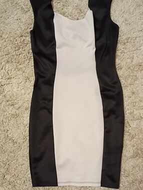 Charlotte Russe Black and White Colorblock Sheath Dress